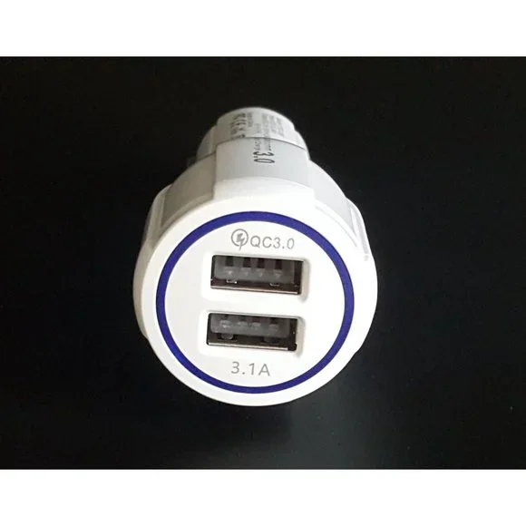 Double LED Port Car Charger for iPhone, Samsung, Other Devices - Picture 3 of 6